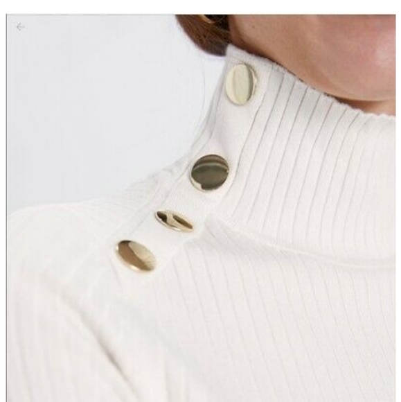 ZARA CREAM MIDI SWEATER DRESS - SZ S - Picture 2 of 3